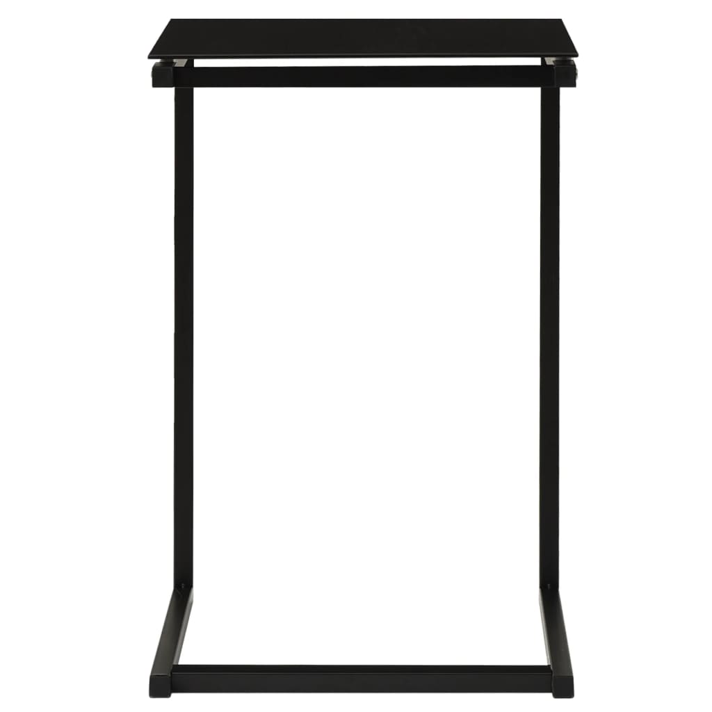 Side Table Black 40x40x60 cm Tempered Glass - Bargainia.com - 8720286057124 - 322784