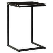 Side Table Black 40x40x60 cm Tempered Glass - Bargainia.com - 8720286057124 - 322784