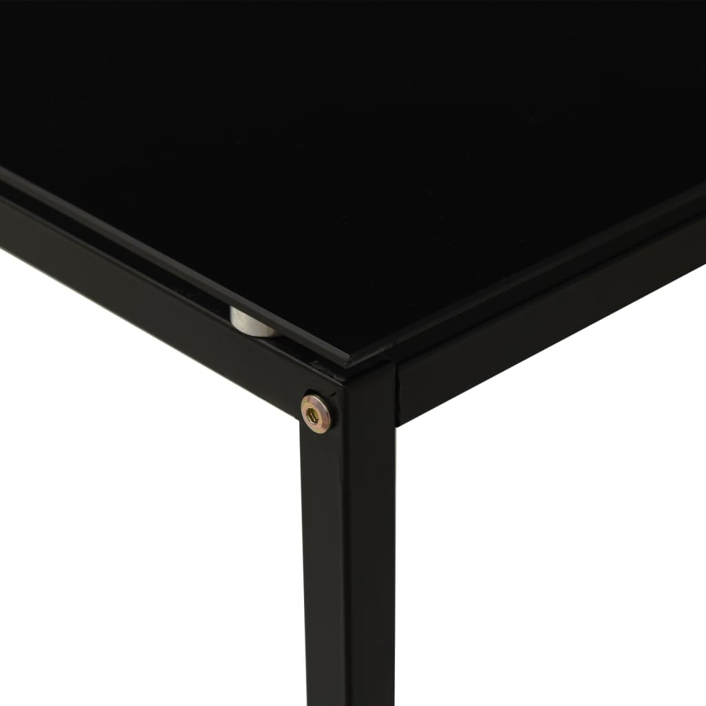 Side Table Black 40x40x60 cm Tempered Glass - Bargainia.com - 8720286057124 - 322784