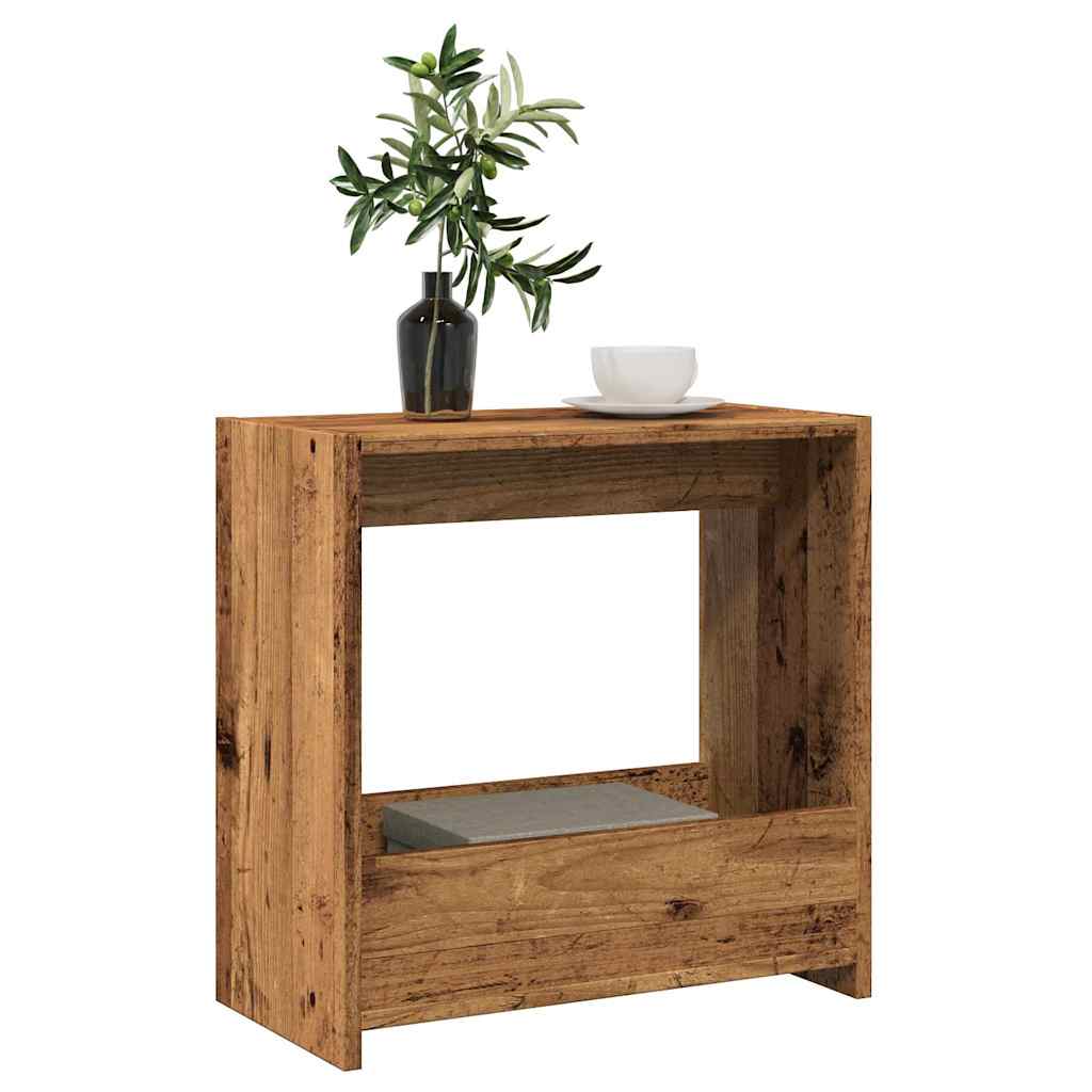 Side Table Old Wood 50x26x50 cm Engineered Wood - Bargainia.com - 