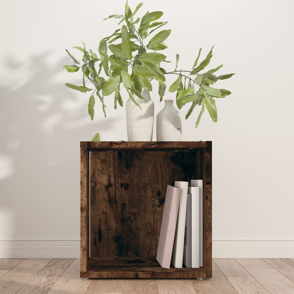 Side Table Smoked Oak 33x33x34.5 cm Engineered Wood - Bargainia.com - 