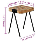 Side Table Solid Reclaimed Teak - Bargainia.com - 
