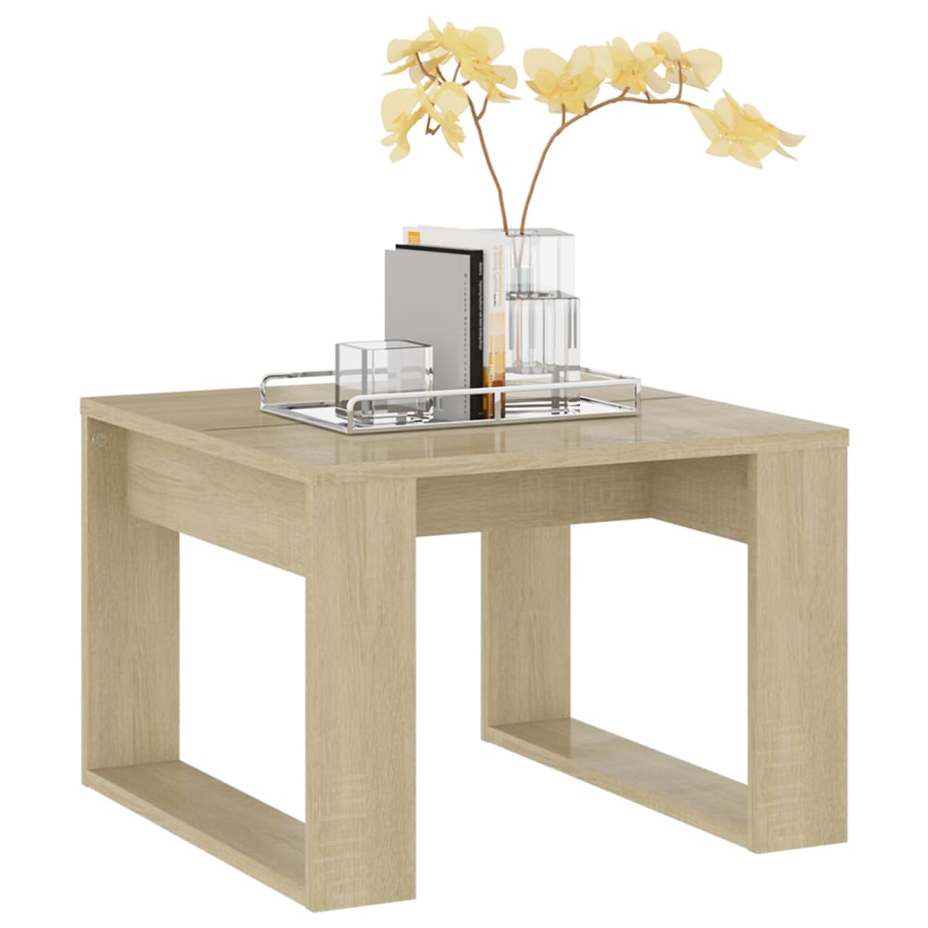 Side Table Sonoma Oak 50x50x35 cm Engineered Wood - Bargainia.com - 8720286611623 - 808624