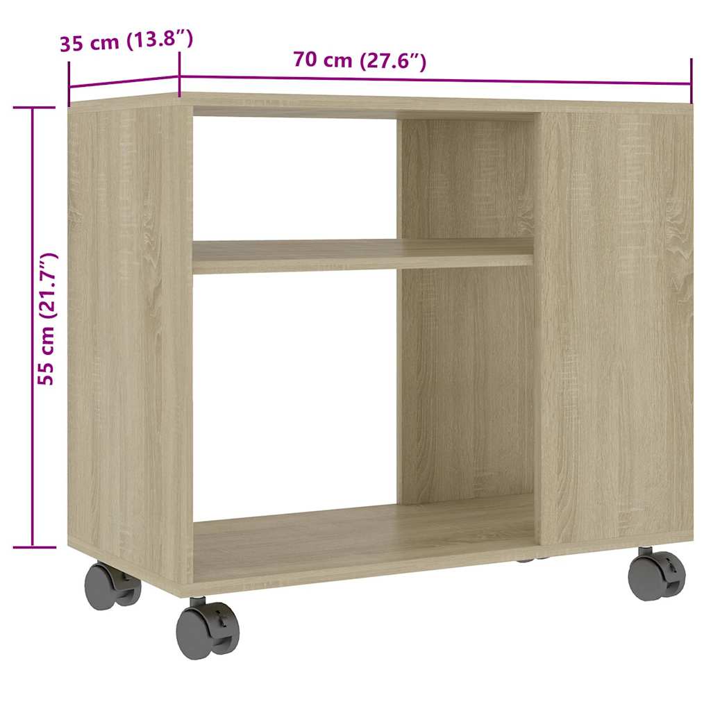 Side Table Sonoma Oak 70x35x55 cm Engineered Wood - Bargainia.com - 8719883916095 - 802123