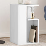 Side Table White 35x35x60 cm Engineered Wood - Bargainia.com - 