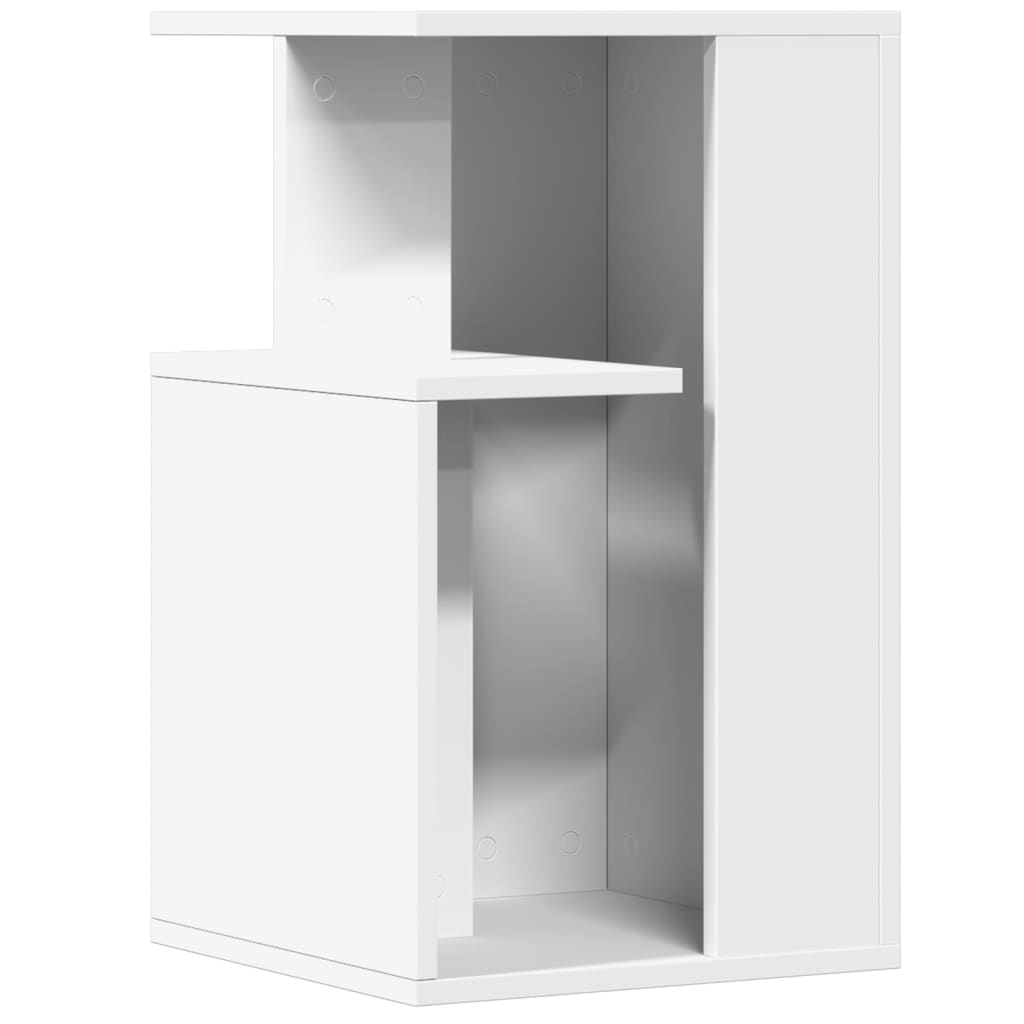 Side Table White 35x35x60 cm Engineered Wood - Bargainia.com - 