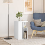 Side Table White 35x35x60 cm Engineered Wood - Bargainia.com - 