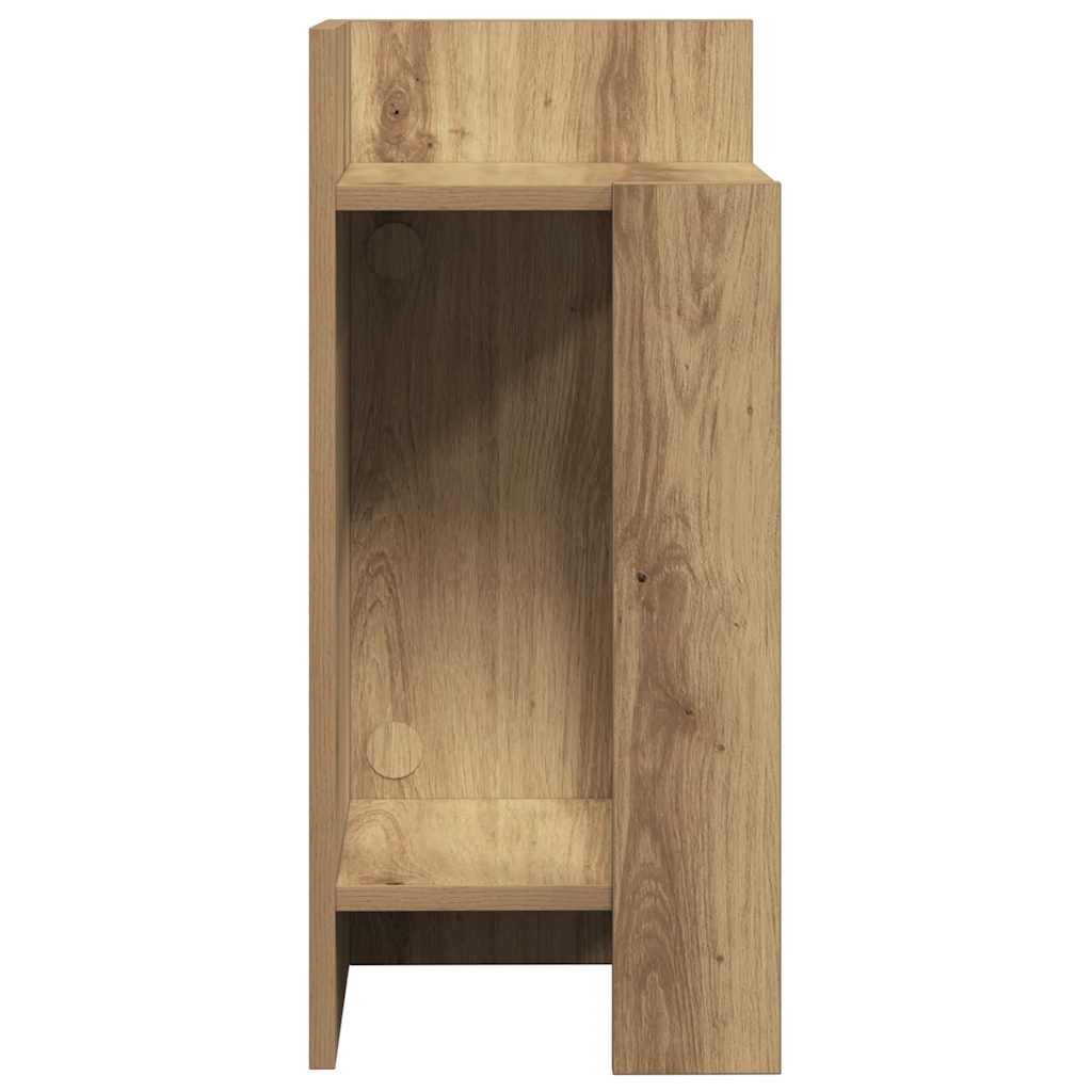 Side Table with Shelf Artisan Oak 25.5x27x60 cm - Bargainia.com - 