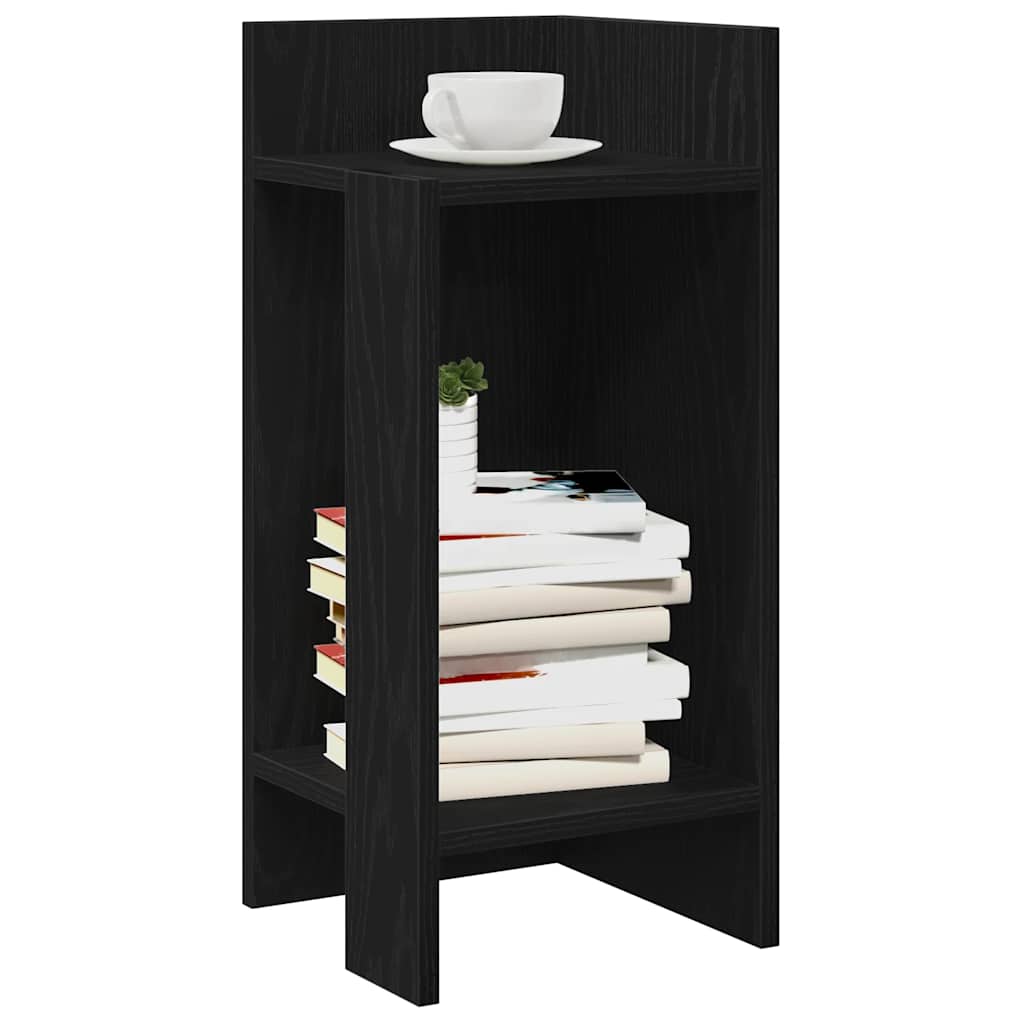 Side Table with Shelf Black 25.5x27x60 cm - Bargainia.com - 