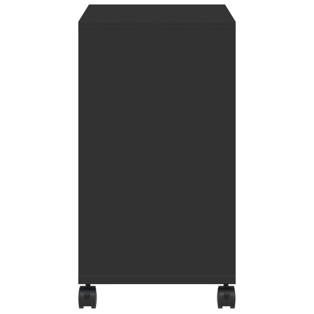 Side Table with Wheels Black 50x30x55 cm Engineered Wood - Bargainia.com - 8721012494725 - 840570