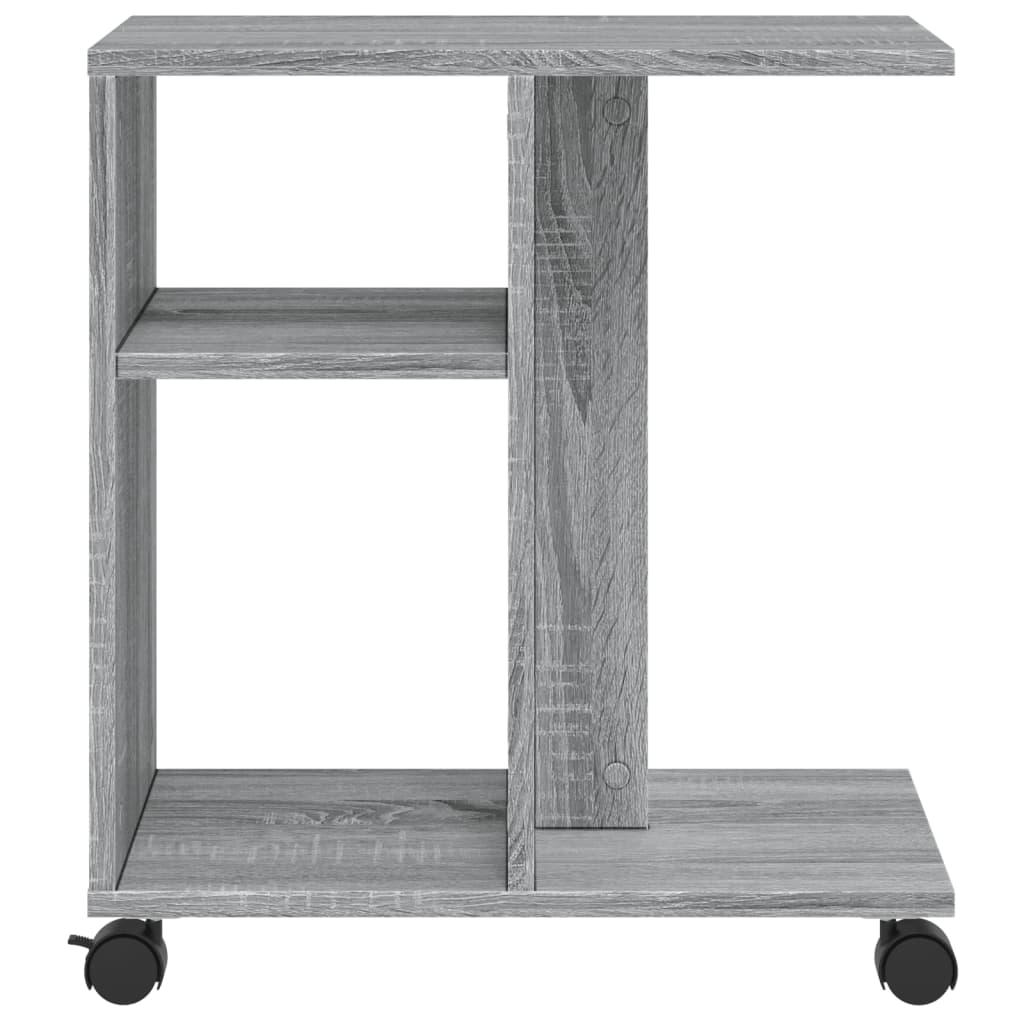 Side Table with Wheels Grey Sonoma 50x30x55 cm Engineered Wood - Bargainia.com - 8721012494763 - 840574