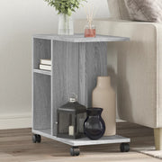 Side Table with Wheels Grey Sonoma 50x30x55 cm Engineered Wood - Bargainia.com - 8721012494763 - 840574