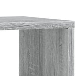 Grey Sonoma Mobile Side Table with Storage & Wheels | 50cm - Bargainia.com - 