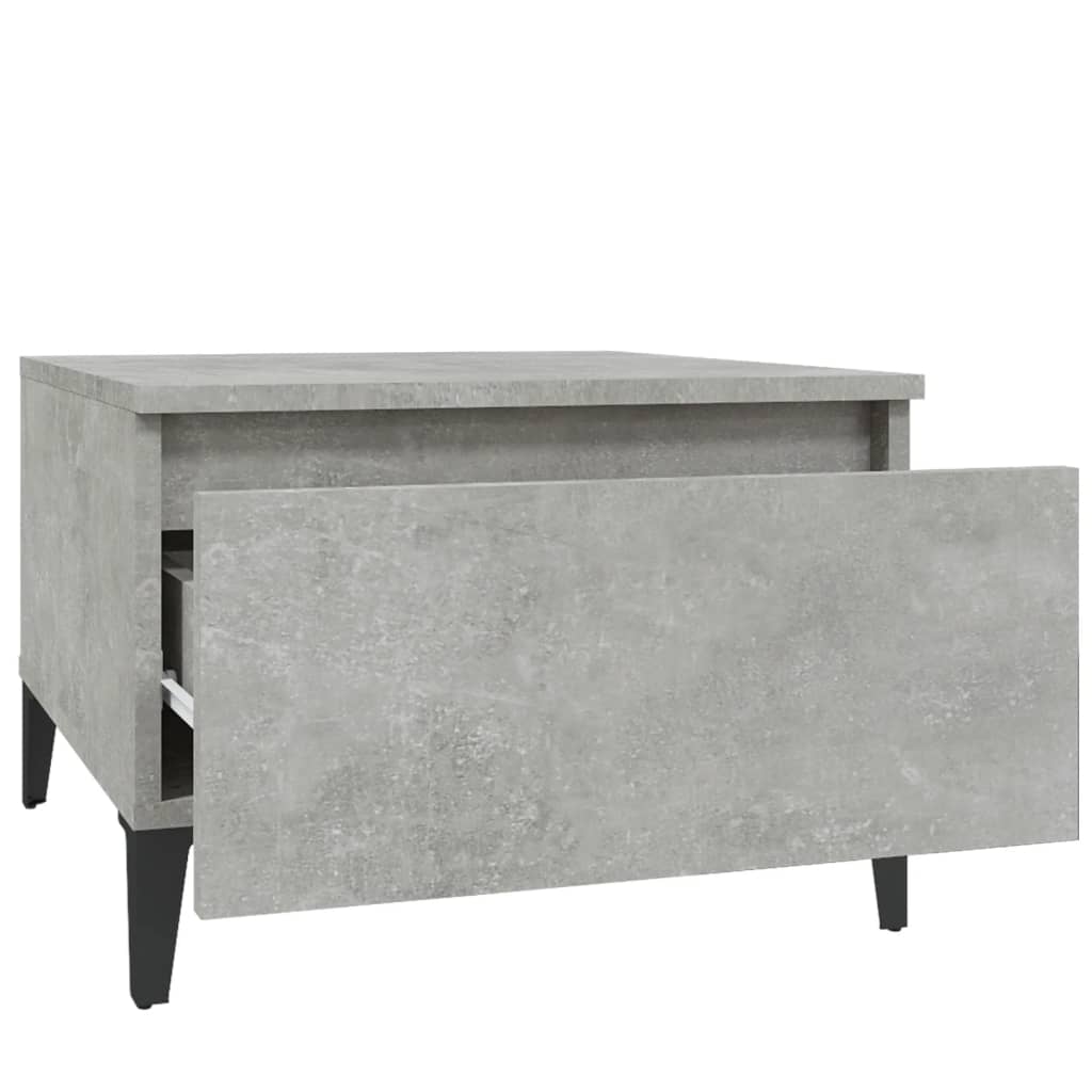Side Tables 2 pcs Concrete Grey 50x46x35 cm Engineered Wood - Bargainia.com - 