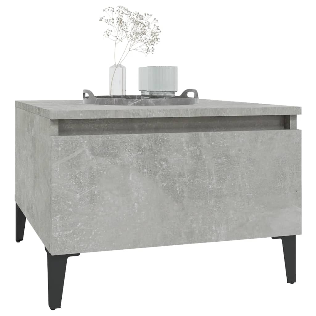 Side Tables 2 pcs Concrete Grey 50x46x35 cm Engineered Wood - Bargainia.com - 