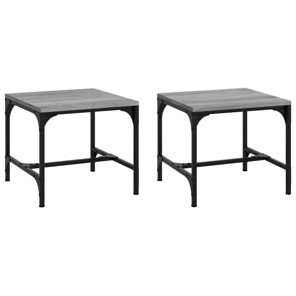 Side Tables 2 pcs Grey Sonoma 40x40x35 cm Engineered Wood - Bargainia.com - 8720287197911 - 819409