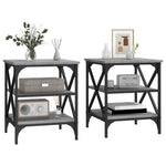 Side Tables 2 pcs Grey Sonoma 40x42x50 cm Engineered Wood - Bargainia.com - 