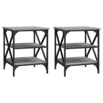 Side Tables 2 pcs Grey Sonoma 40x42x50 cm Engineered Wood - Bargainia.com - 