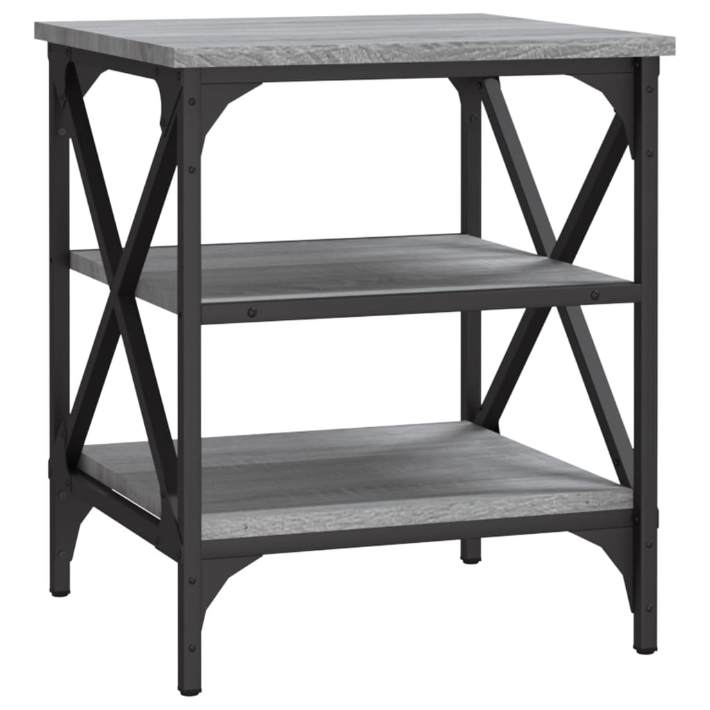 Side Tables 2 pcs Grey Sonoma 40x42x50 cm Engineered Wood - Bargainia.com - 