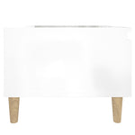 Side Tables 2 pcs High Gloss White 50x46x35 cm Engineered Wood - Bargainia.com - 