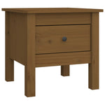 Side Tables 2 pcs Honey Brown 40x40x39 cm Solid Wood Pine - Bargainia.com - 