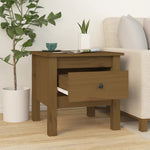 Side Tables 2 pcs Honey Brown 40x40x39 cm Solid Wood Pine - Bargainia.com - 
