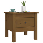 Side Tables 2 pcs Honey Brown 40x40x39 cm Solid Wood Pine - Bargainia.com - 