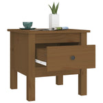 Side Tables 2 pcs Honey Brown 40x40x39 cm Solid Wood Pine - Bargainia.com - 