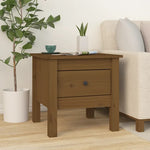 Side Tables 2 pcs Honey Brown 40x40x39 cm Solid Wood Pine - Bargainia.com - 