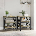 Side Tables 2 pcs Sonoma Oak 40x42x50 cm Engineered Wood - Bargainia.com - 