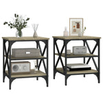 Side Tables 2 pcs Sonoma Oak 40x42x50 cm Engineered Wood - Bargainia.com - 