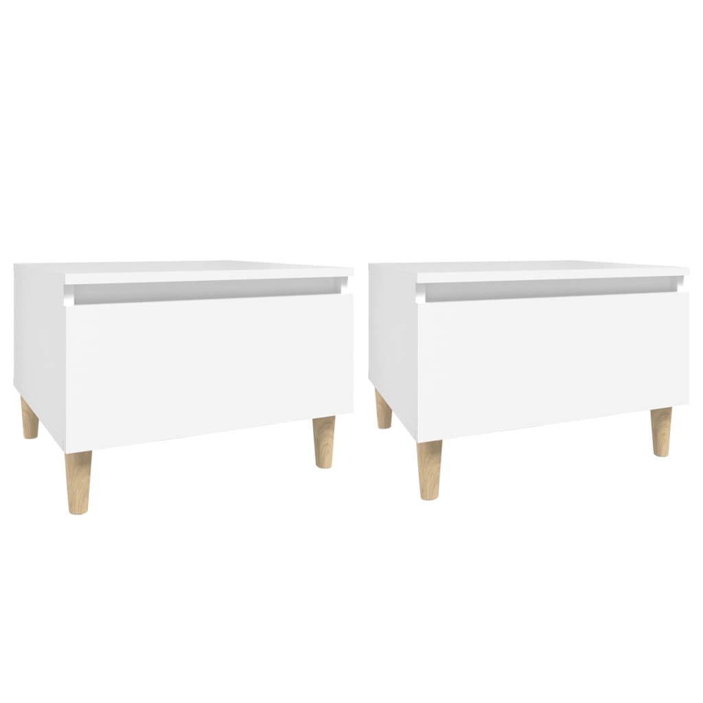 Side Tables 2 pcs White 50x46x35 cm Engineered Wood - Bargainia.com - 8720845668464 - 819501