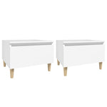 Side Tables 2 pcs White 50x46x35 cm Engineered Wood - Bargainia.com - 