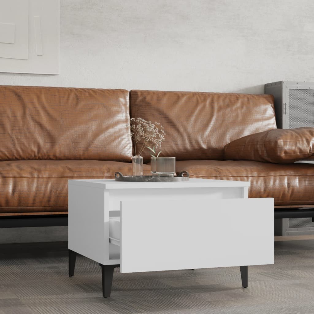 Side Tables 2 pcs White 50x46x35 cm Engineered Wood - Bargainia.com - 8720845668624 - 819517