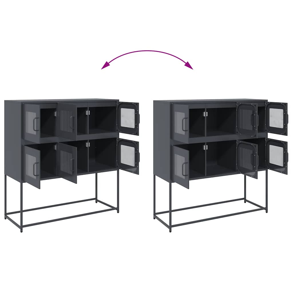 Sideboard Anthracite 100.5x39x107 cm Cold - rolled Steel - Bargainia.com - 