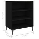 Sideboard Black 57x35x70 cm Engineered Wood - Bargainia.com - 