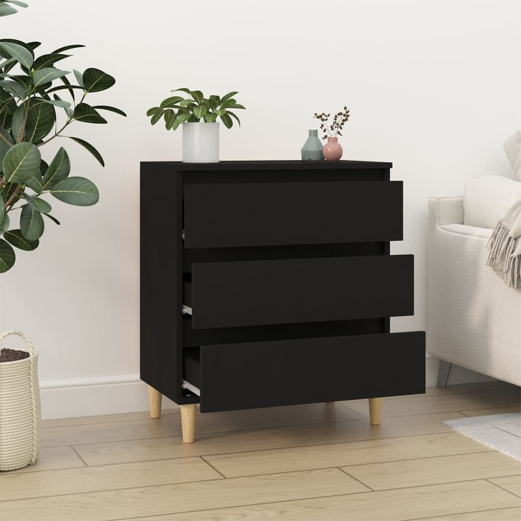 Sideboard Black 60x35x70 cm Engineered Wood - Bargainia.com - 