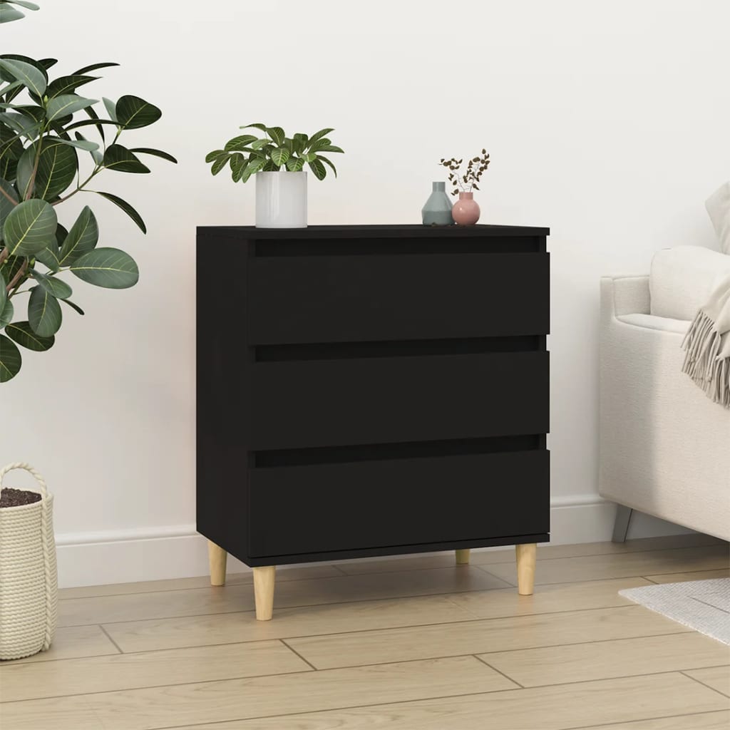 Sideboard Black 60x35x70 cm Engineered Wood - Bargainia.com - 