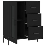 Sideboard Black 69.5x34x90 cm Engineered Wood - Bargainia.com - 