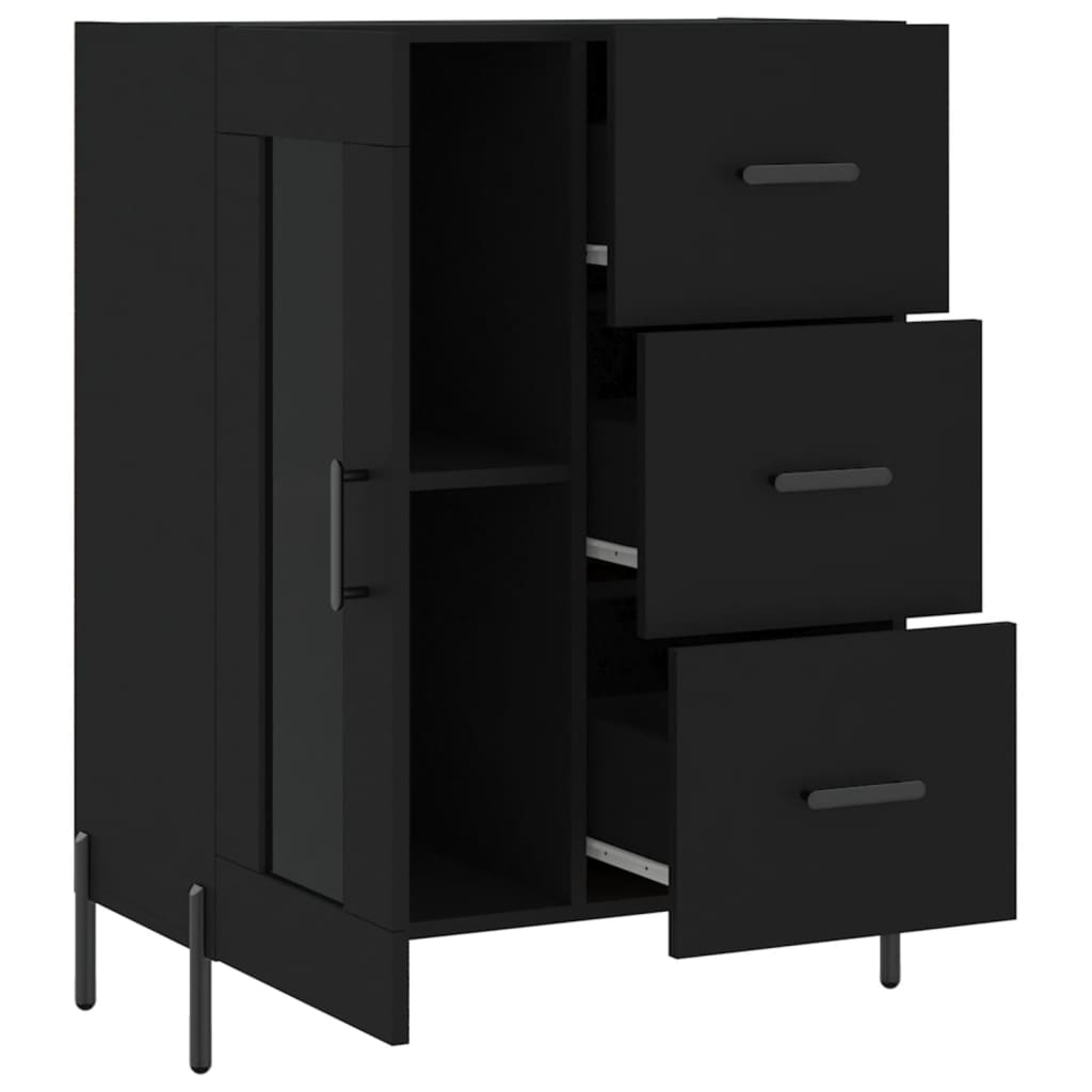 Sideboard Black 69.5x34x90 cm Engineered Wood - Bargainia.com - 