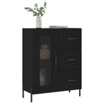 Sideboard Black 69.5x34x90 cm Engineered Wood - Bargainia.com - 
