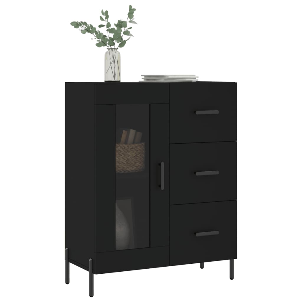 Sideboard Black 69.5x34x90 cm Engineered Wood - Bargainia.com - 