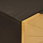 Sideboard Black and Gold 60 x 33 x 75 cm Solid mango wood - Bargainia.com - 