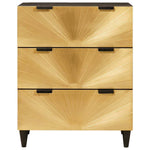 Sideboard Black and Gold 60 x 33 x 75 cm Solid mango wood - Bargainia.com - 