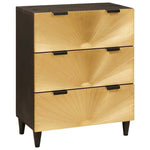 Sideboard Black and Gold 60 x 33 x 75 cm Solid mango wood - Bargainia.com - 