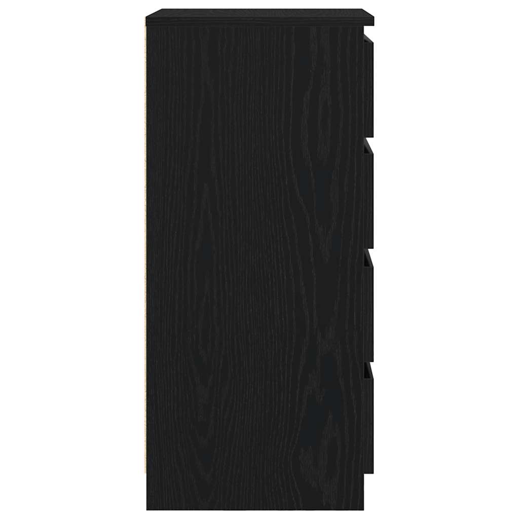 Sideboard Black Oak 37.5x35x76 cm Engineered Wood - Bargainia.com - 