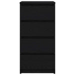 Sideboard Black Oak 37.5x35x76 cm Engineered Wood - Bargainia.com - 