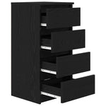 Sideboard Black Oak 37.5x35x76 cm Engineered Wood - Bargainia.com - 