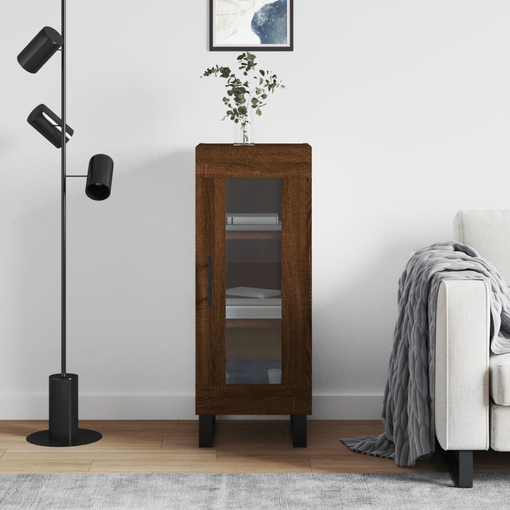 Sideboard Brown Oak 34.5x34x90 cm Engineered Wood - Bargainia.com - 