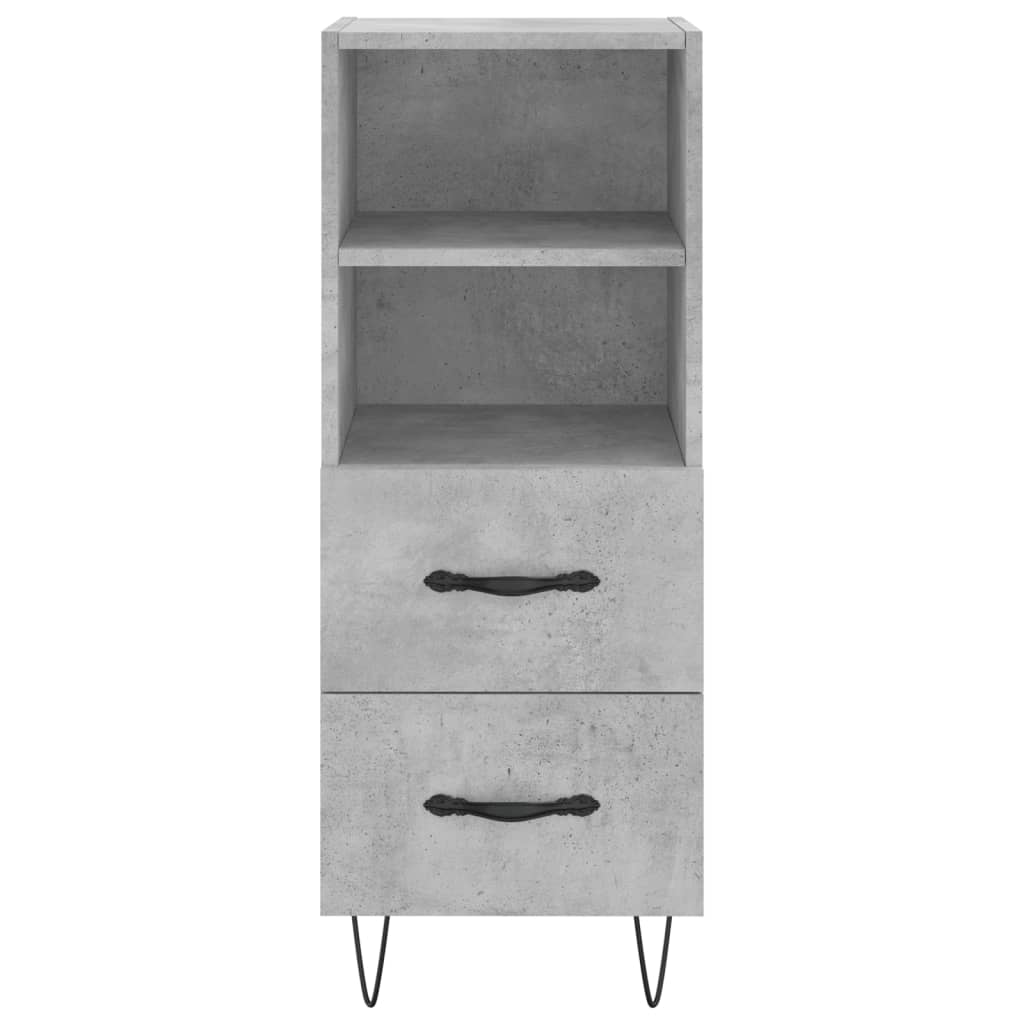 Sideboard Concrete Grey 34.5x34x90 cm Engineered Wood - Bargainia.com - 